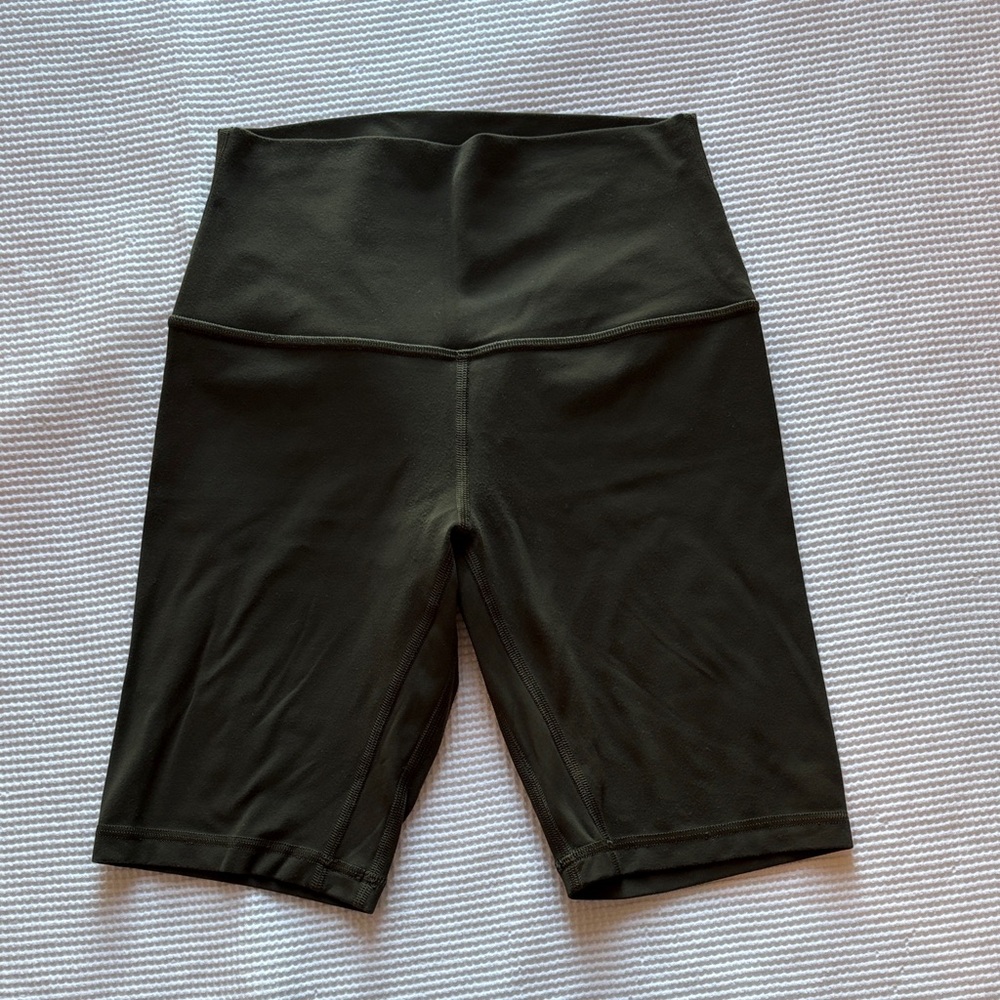 Lululemon Dark Olive Bike Shorts